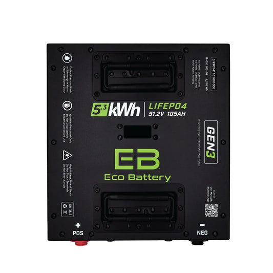 Eco Battery 51V 105Ah LifePo4 Lithium Battery Only Gen 3 10 Year Warranty