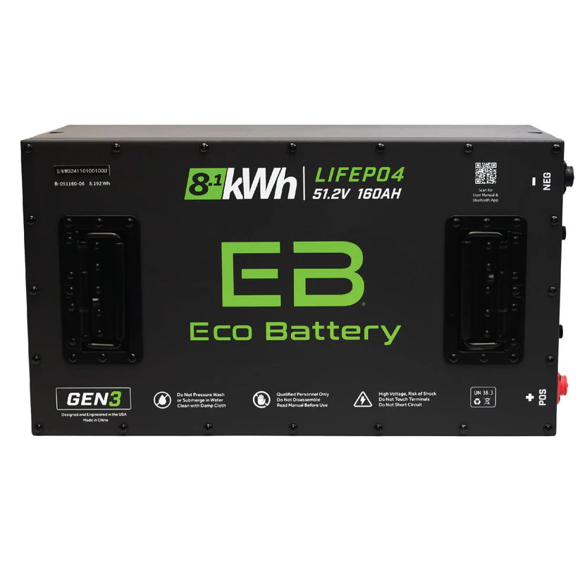 51V 160Ah LiFePO4 Lithium Battery for 48V Golf Carts | Eco Battery Lithium | Lifetime Warranty