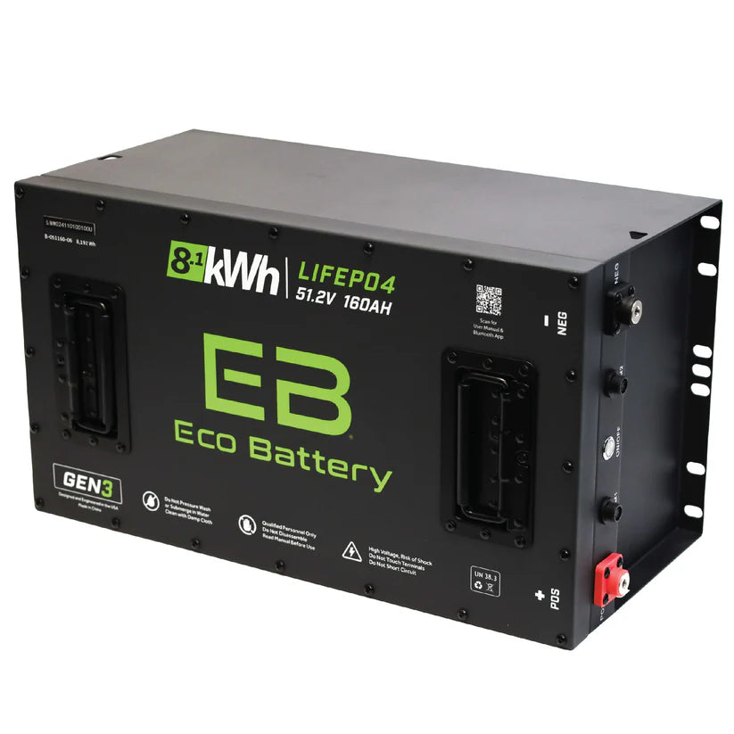 51V 160Ah LiFePO4 Lithium Battery for 48V Golf Carts | Eco Battery Lithium | Lifetime Warranty