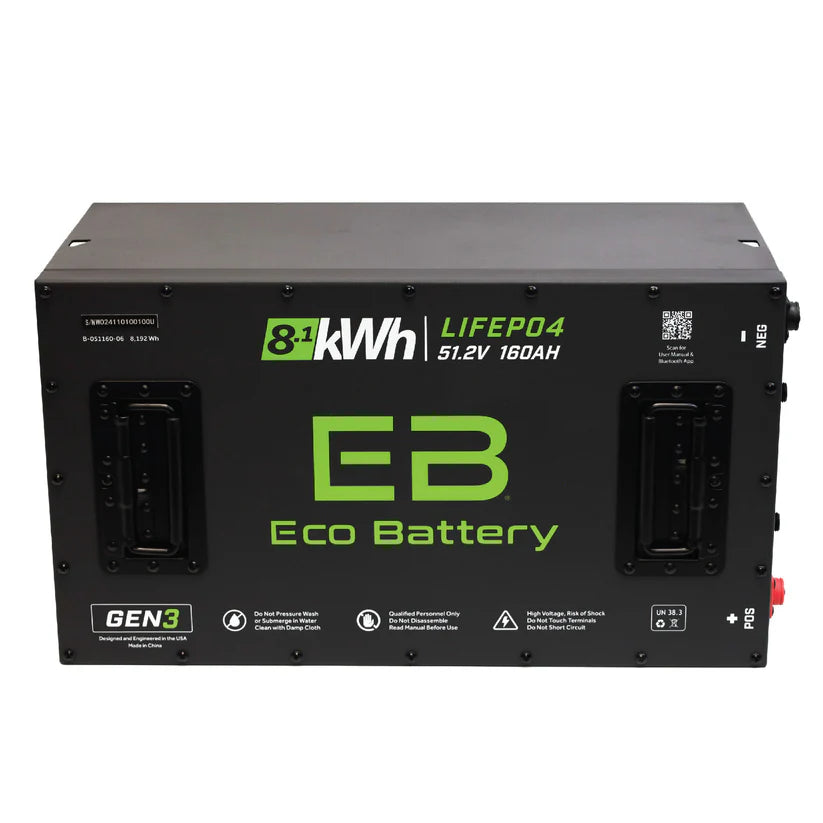 51V 160Ah LiFePO4 Lithium Battery for 48V Golf Carts | Eco Battery Lithium | Lifetime Warranty