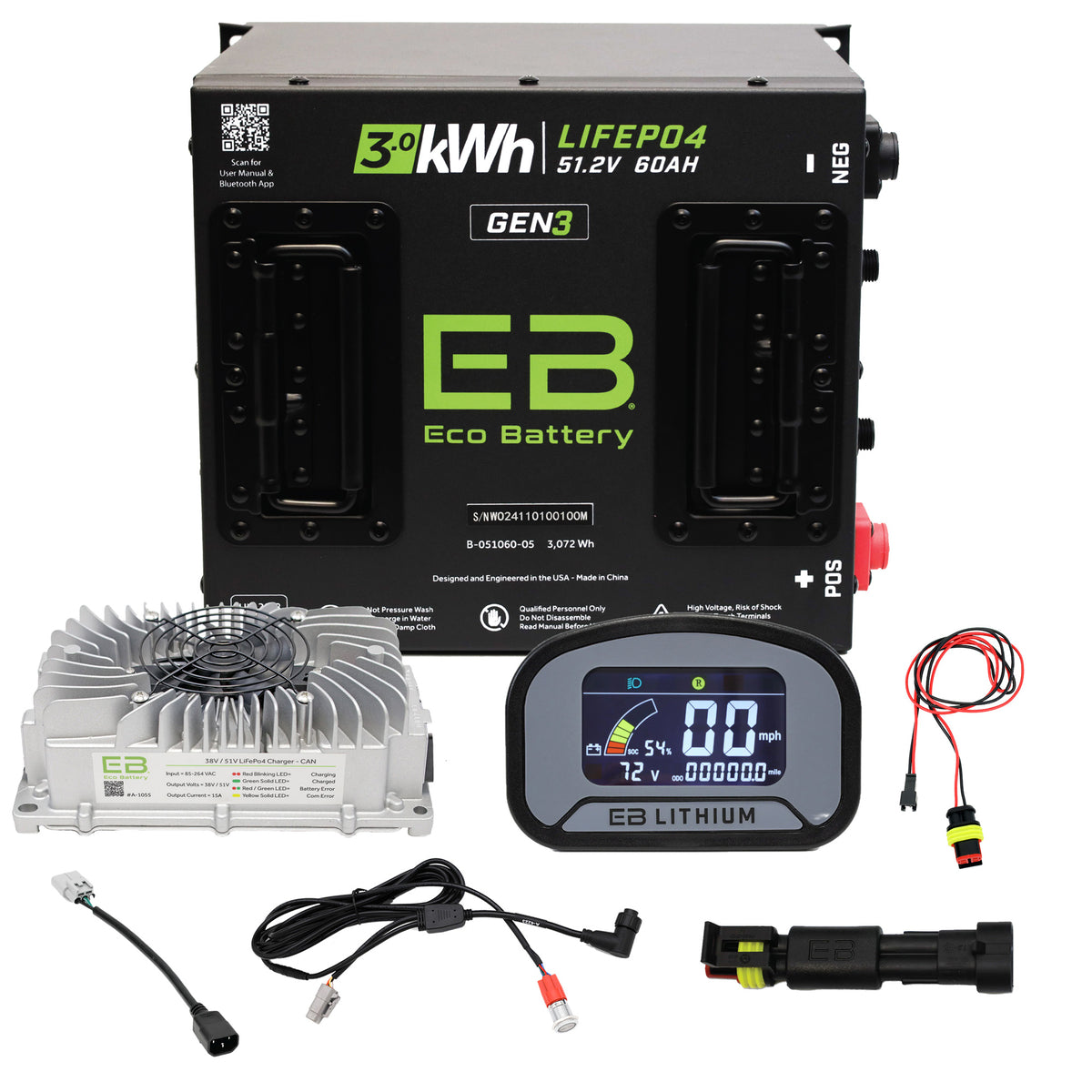 Eco Lithium Battery Complete Bundle Advanced Ev 2021-2023 60 ah Gen 3 10 Year Warranty (Copy)