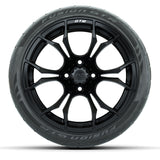 GTW Spyder Matte Black 15 inch Wheels with 215/40-R15 Fusion GTR Street Tires Full Set