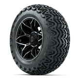 Set of (4) 14 in GTW® Stellar Machined & Black Wheels with 23x10-14 Predator All-Terrain Tires