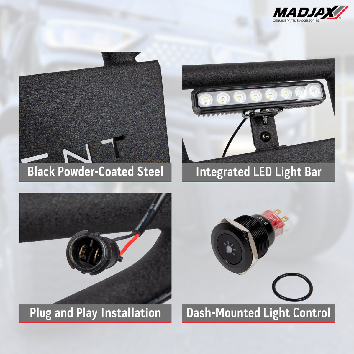 MadJax® Ascent Brush Guard with LED Light