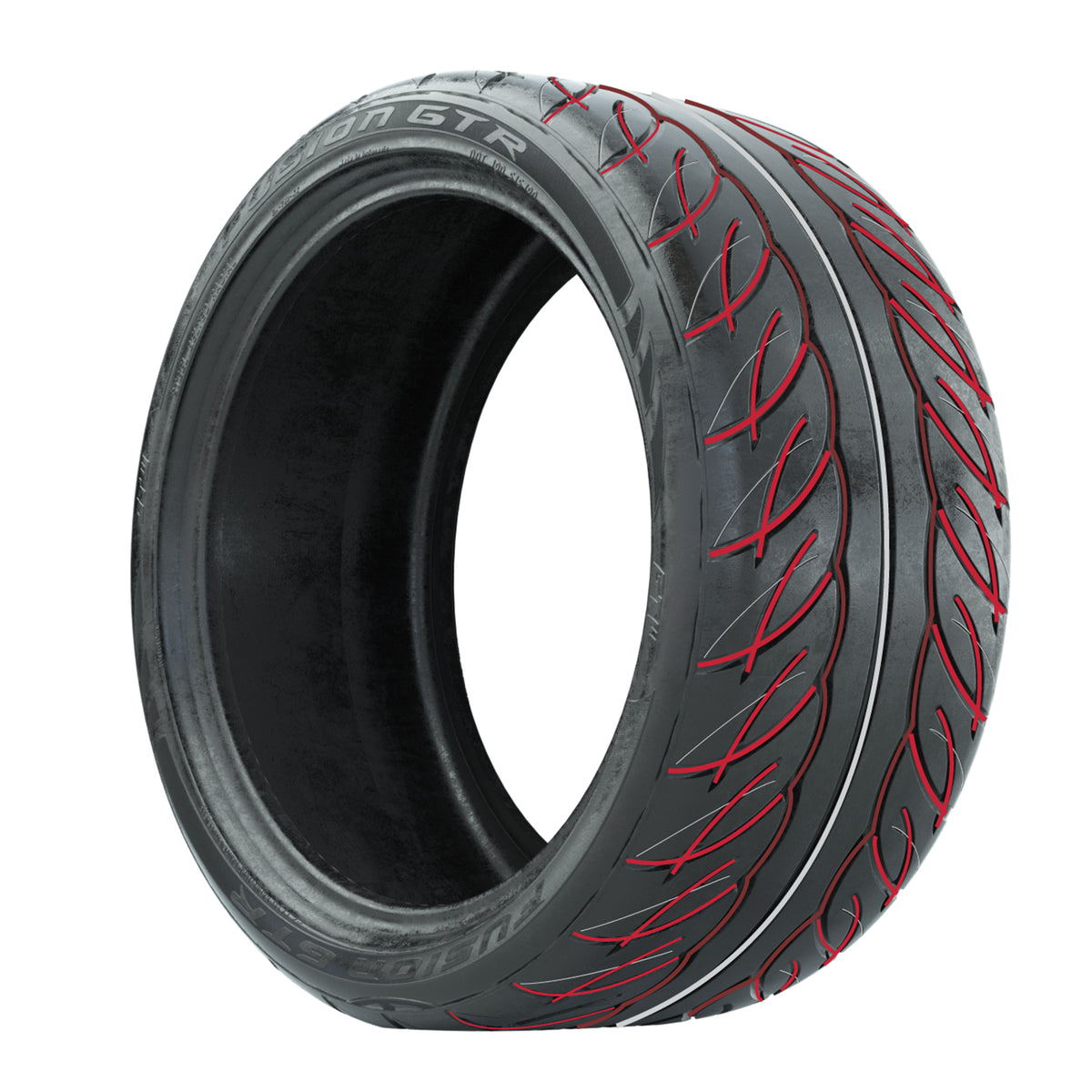 GTW Viper Gloss Black 14x9 Wheels with 255/45-R14 Fusion GTR Street Tires - Set of 4