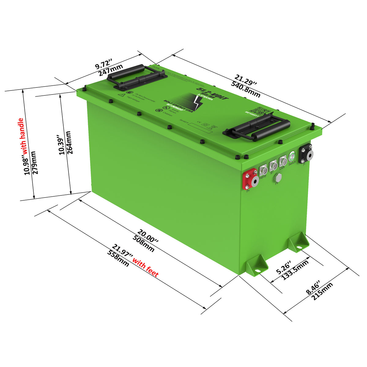 Evolution Lithium Replacement – Bolt Energy 51.2V 105Ah LiFePO4 FactorySync Kit