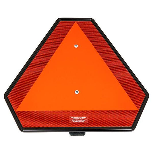 Golf Cart Slow Moving Vehicle (SMV) Triangle Sign with Spade Mount Kit