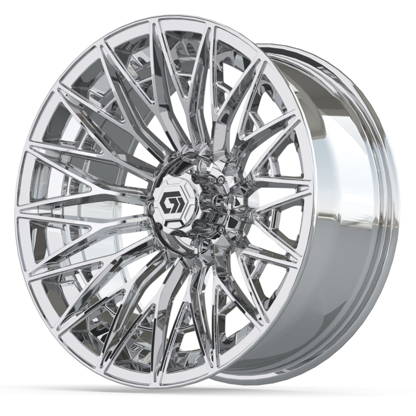 GTW® Blur Chrome 16" Golf Cart Wheel - Single
