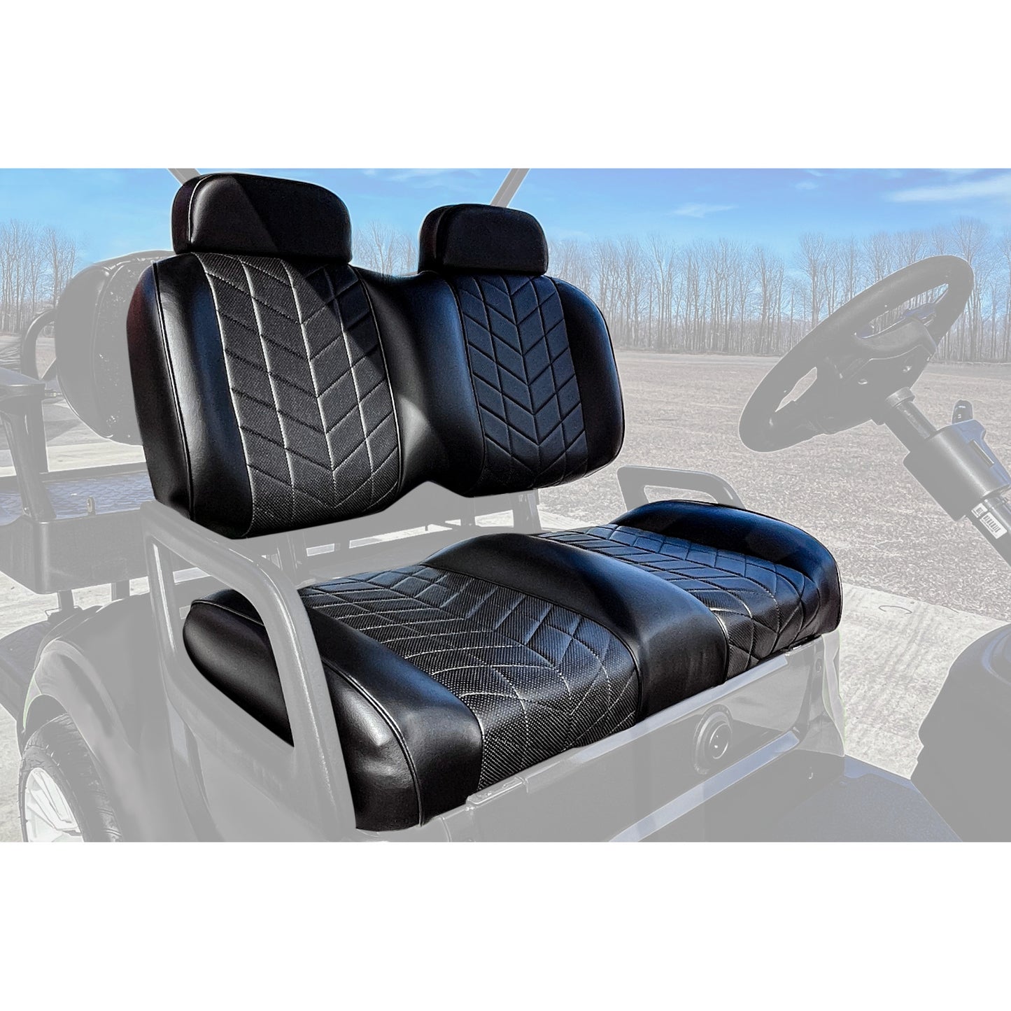 MadJax Aviator Front Seat Cushions for Yamaha Drive, Drive2 & ICON – Black