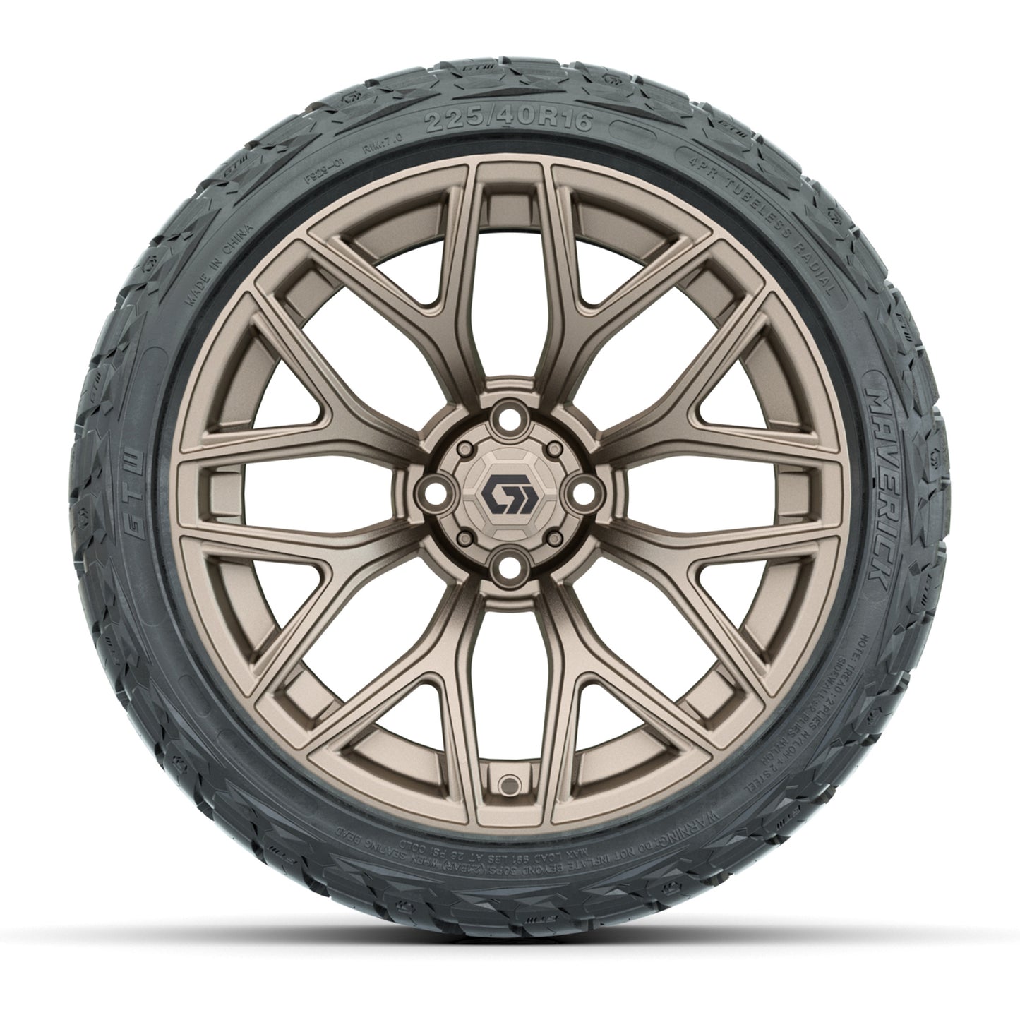 GTW® Monaco Matte Bronze 16" Wheels with 225/40-R16 Maverick A/T Tires - Full Set