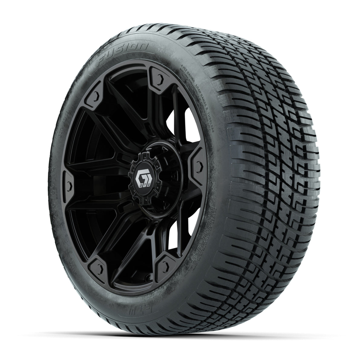 GTW® Graffiti Gloss Black 14 in Wheels with 205/30-14 Fusion Street Tires Full Set