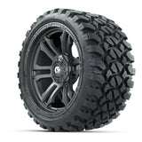 GTW® Shogun Gunmetal 15 in Wheels with 23x10-R15 Nomad Steel Belted Radial All-Terrain Tires Full Set