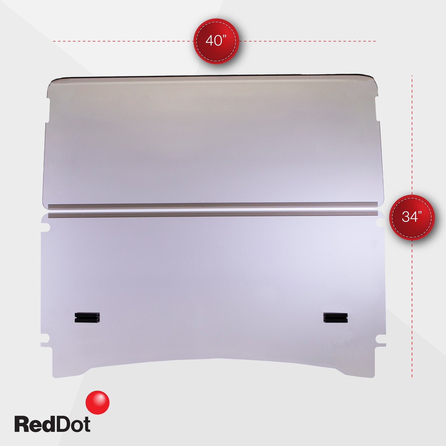 RedDot Clear DOT-Approved Folding Windshield for Epic E40FX Golf Cart (4-Forward Facing Seats)
