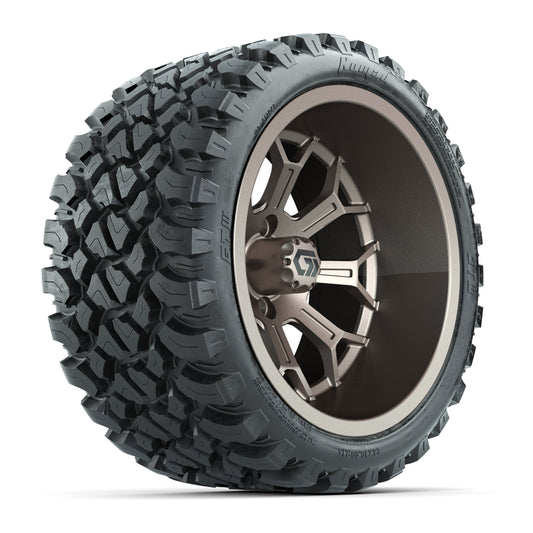 GTW® Assault Matte Bronze 15" Wheels with 23X10-R15 Nomad Steel Belted Radial All-Terrain Tires - Full Set