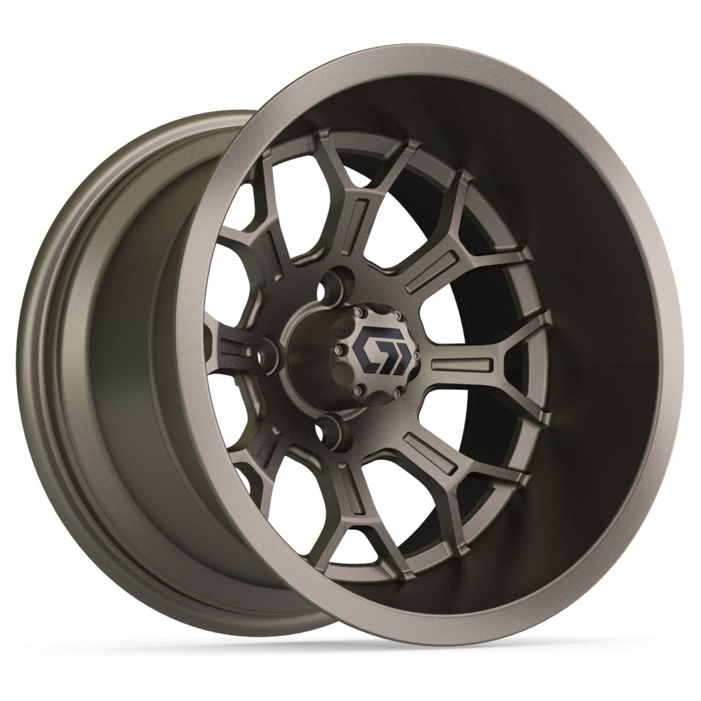 GTW® Viper Matte Bronze 14" Golf Cart Wheel - Single | Deep Dish