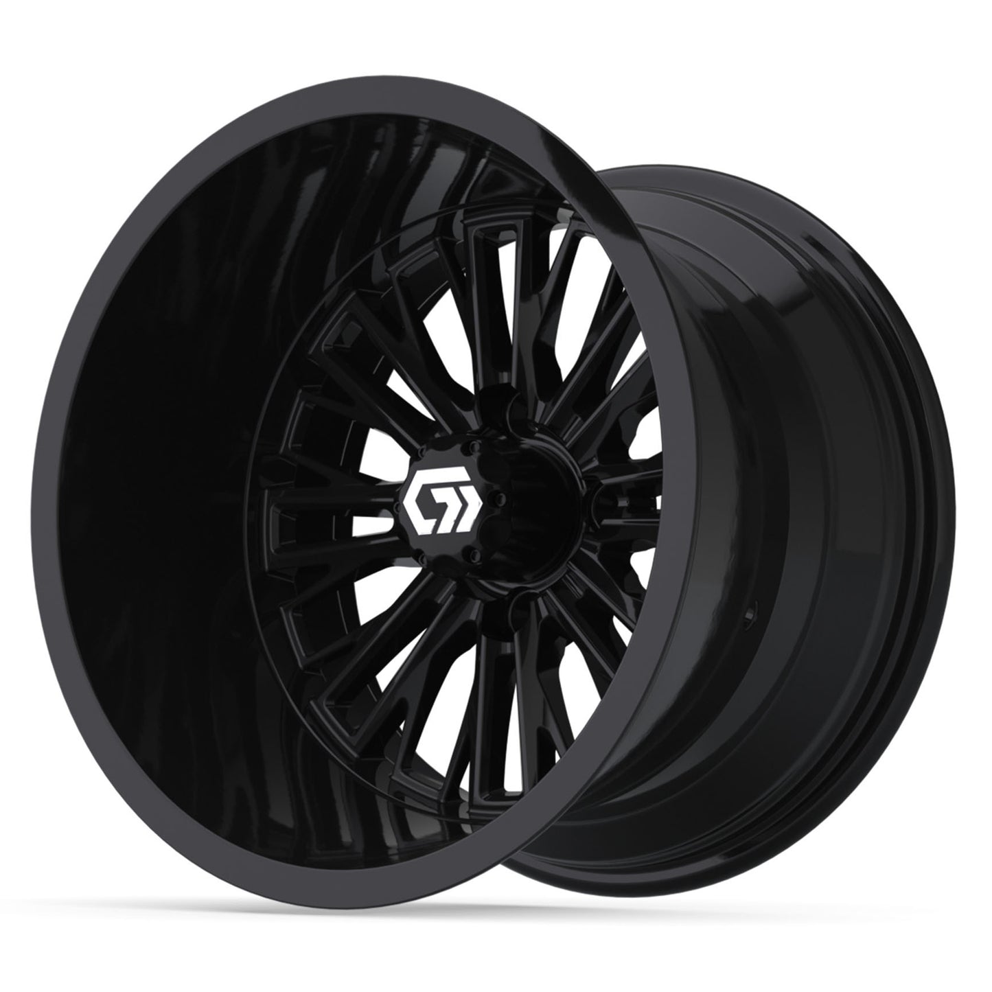 GTW® Viper Gloss Black 14" Golf Cart Wheel - Single | Deep Dish