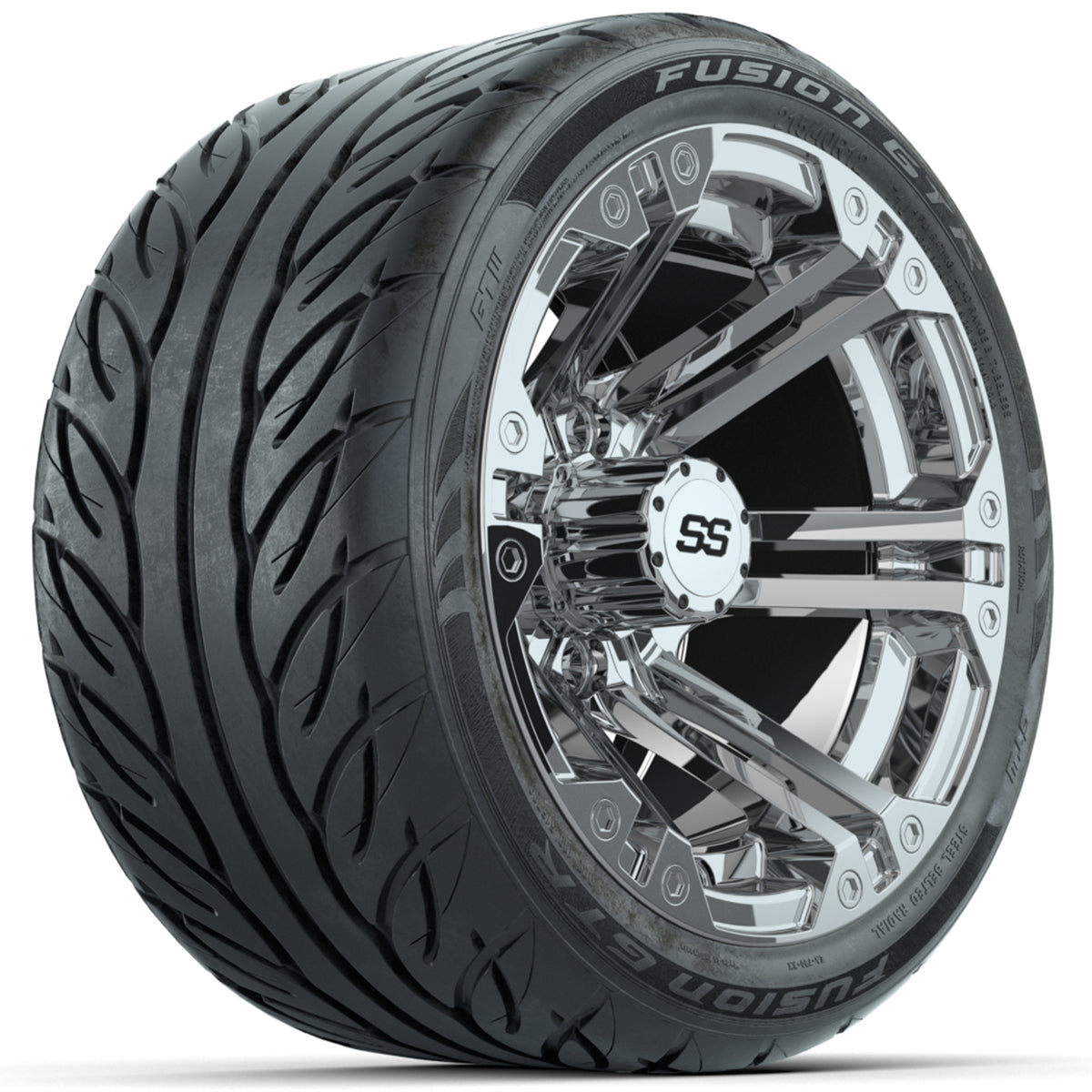 Set of (4) 12" GTW Specter Wheels with 215/40-R12 Fusion GTR Street Tires