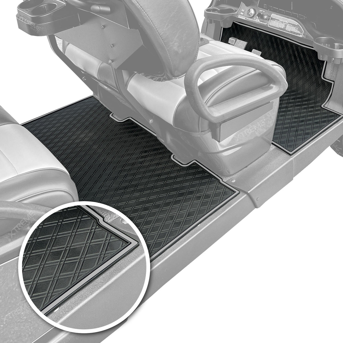 Xtreme Mats Club Car Onward Floor Mat | Full Coverage Black & Gray | 2004-Up