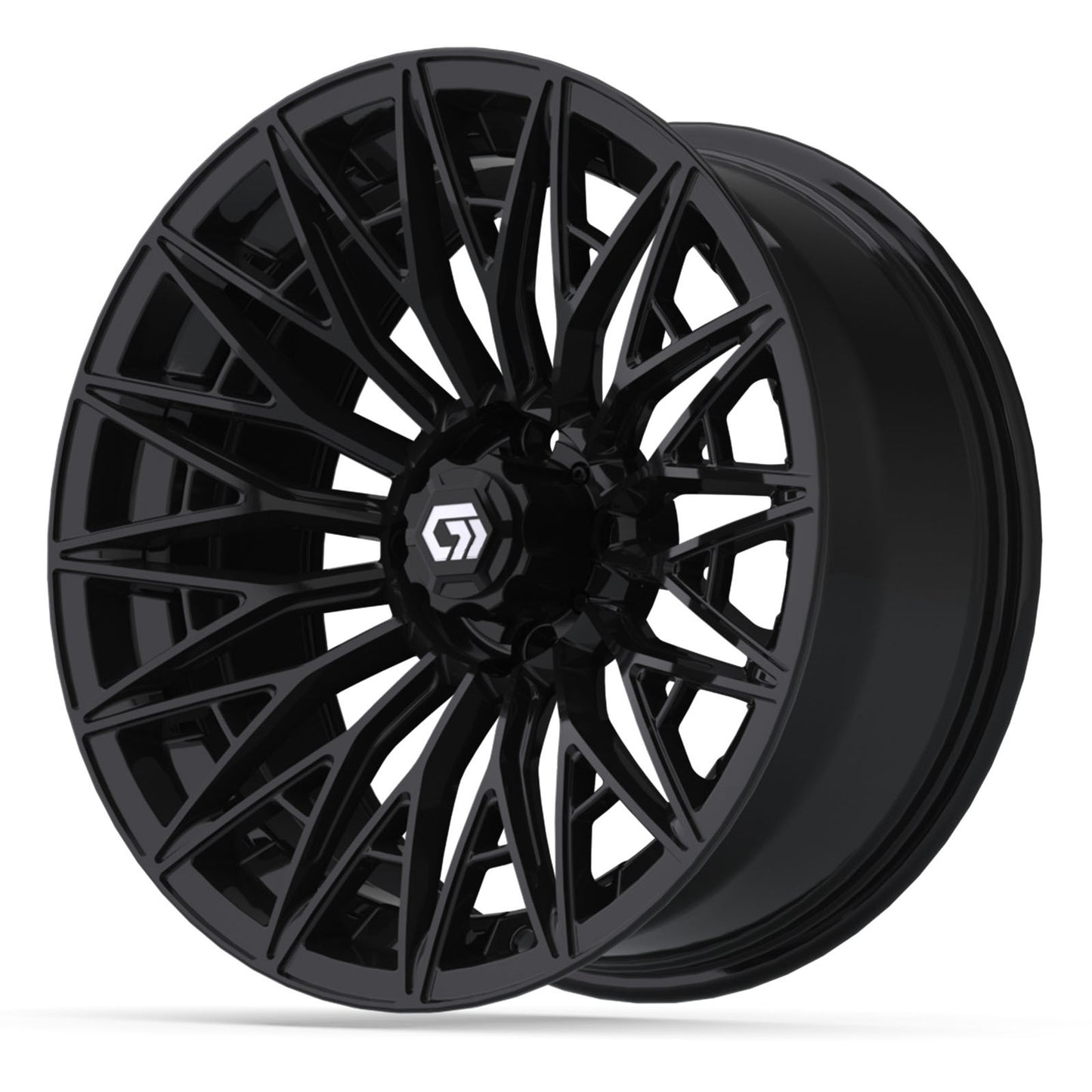 GTW® Blur Gloss Black 16" Golf Cart Wheel - Single