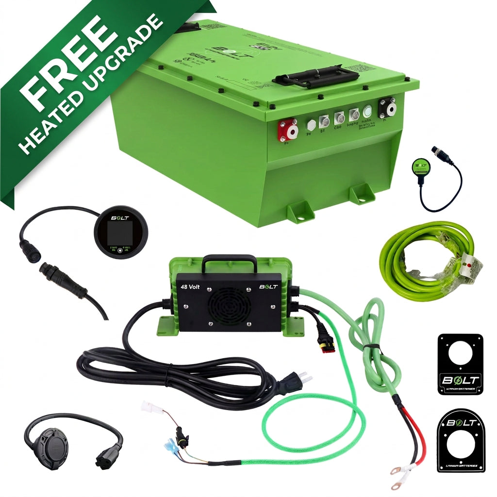 Bolt Energy 51.2V 168Ah Heated Lithium Battery Kit for Club Car Precedent, DS, Tempo, Onward