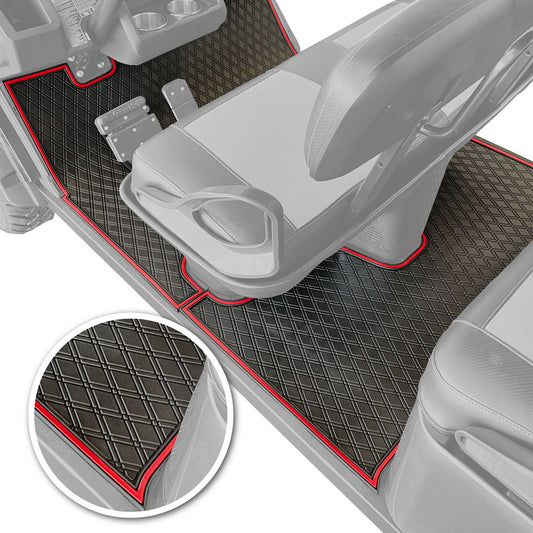 Xtreme Mats EZGO L6 Floor Mat | Full Coverage Black & Red