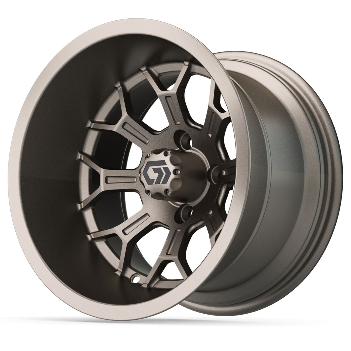 GTW® Viper Matte Bronze 14" Golf Cart Wheel - Single | Deep Dish