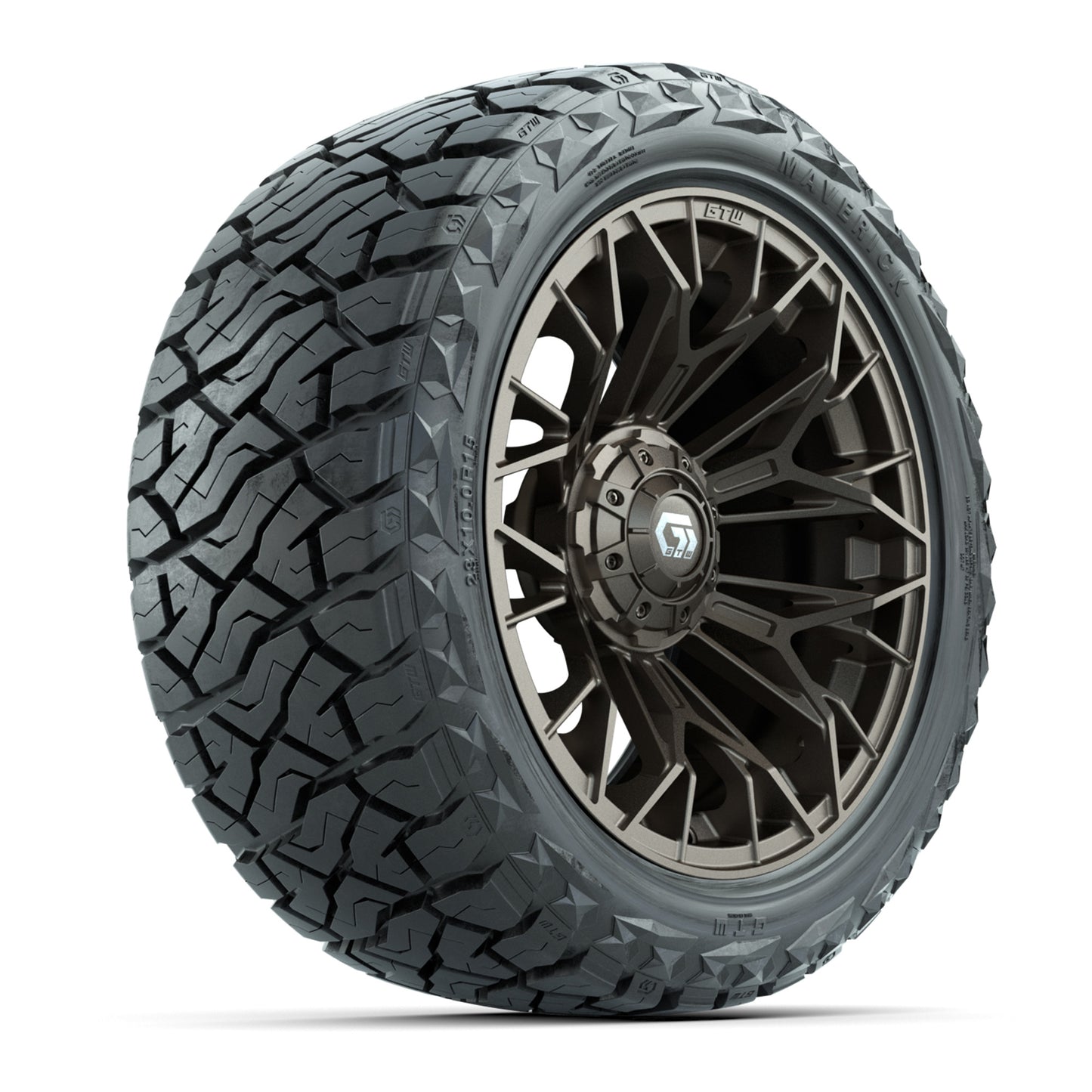 GTW Stellar Matte Bronze 15" Wheels & 23x10.00-R15 Maverick All-Terrain Tires – Set of 4