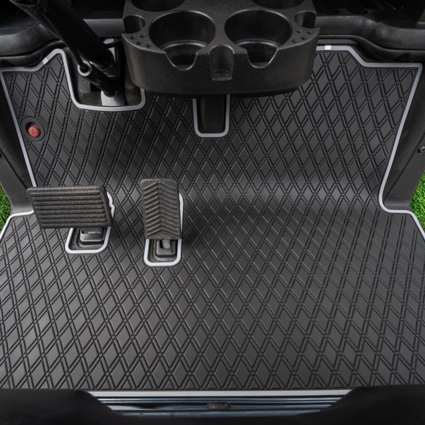 Xtreme Mats Full-Coverage Golf Cart Floor Mat | EZGO RXV 2008-2022 / 2Five / Western – Black/Gray
