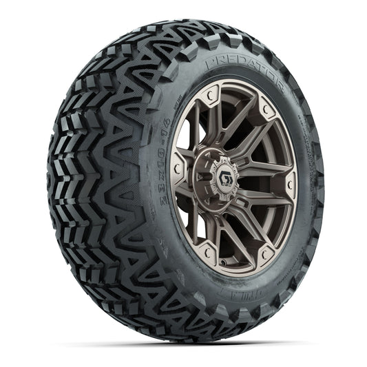 GTW® Graffiti Satin Bronze 14 in Wheels with 23x10-14 Predator All-Terrain Tires Full Set