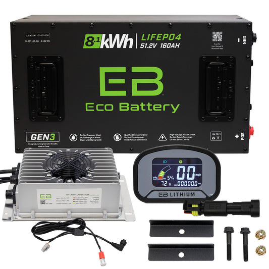 ICON EV 2017-2021 Eco Lithium 51v 160Ah GEN3 "Neos Controller" Battery Bundle 10 year warranty
