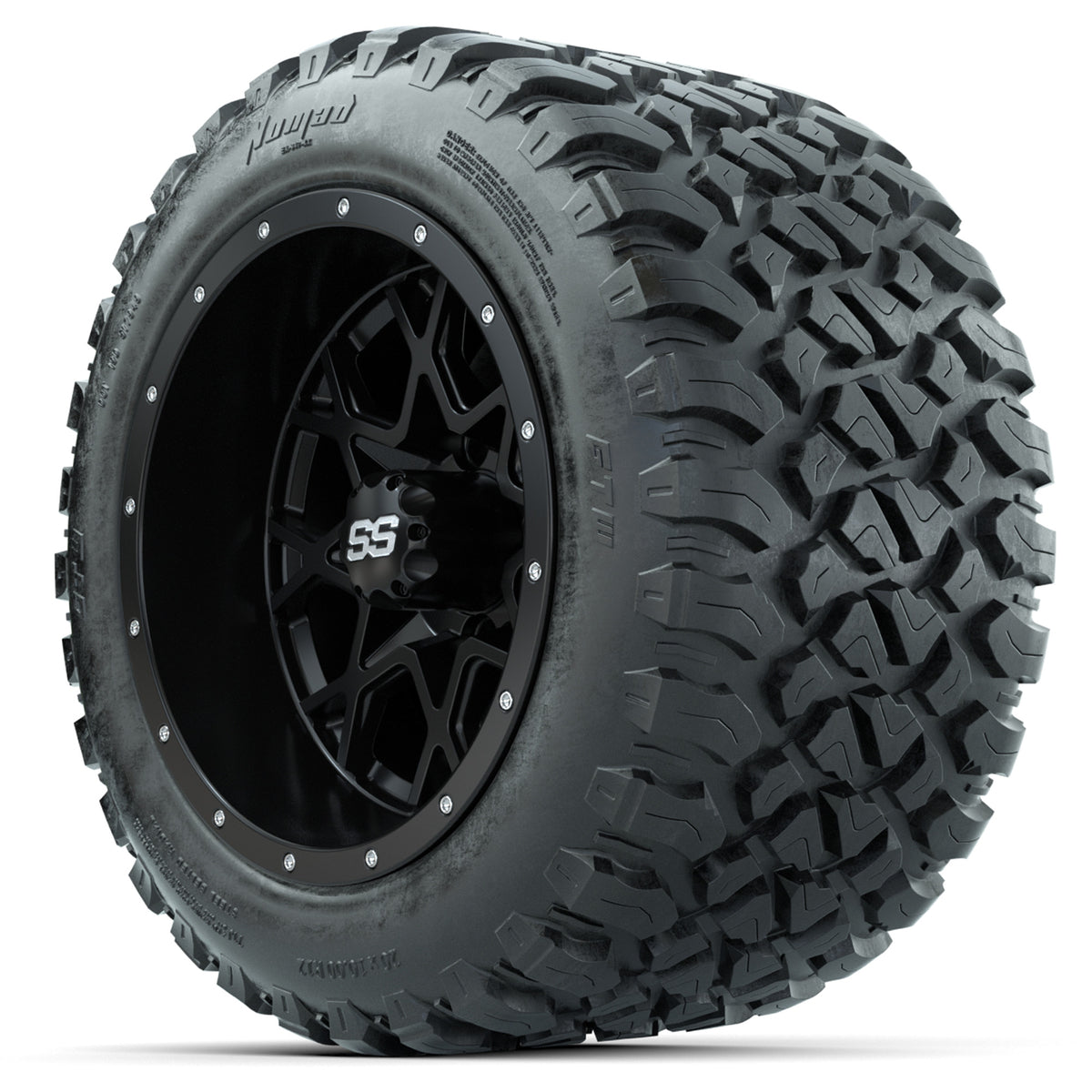 Set of (4) 12" GTW Vortex Wheels with 20x10-R12 GTW Nomad All-Terrain Tires