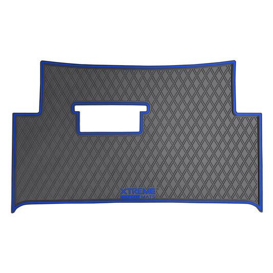 Xtreme Mats Full Coverage Golf Cart Floor Mat – Atlas | Black & Blue Trim
