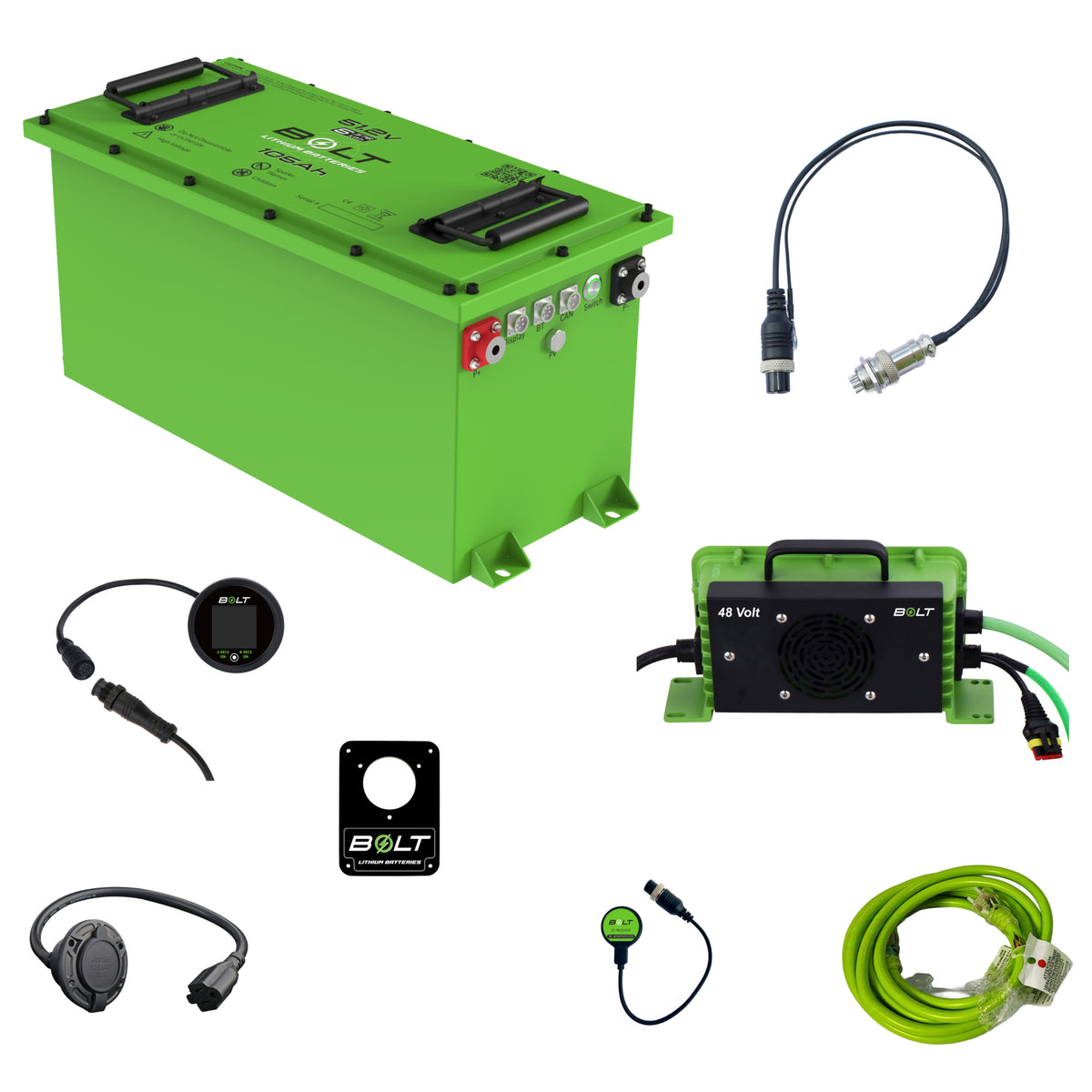 Evolution Lithium Replacement – Bolt Energy 51.2V 105Ah LiFePO4 FactorySync Kit