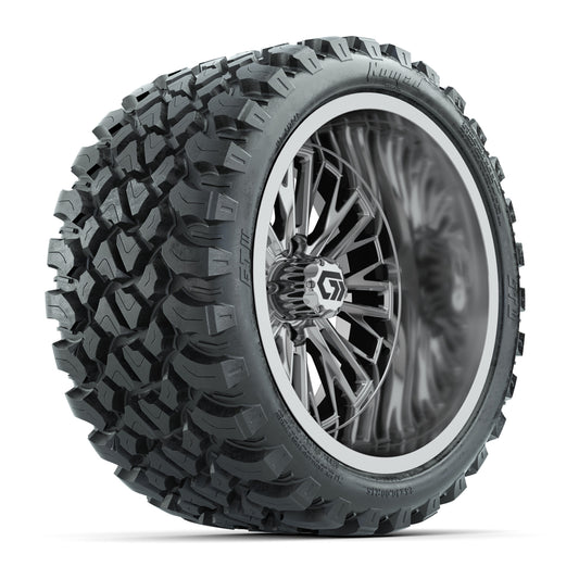 GTW® Viper Chrome 15" Wheels with 23X10-R15 Nomad Steel Belted Radial A/T Tires - Full Set