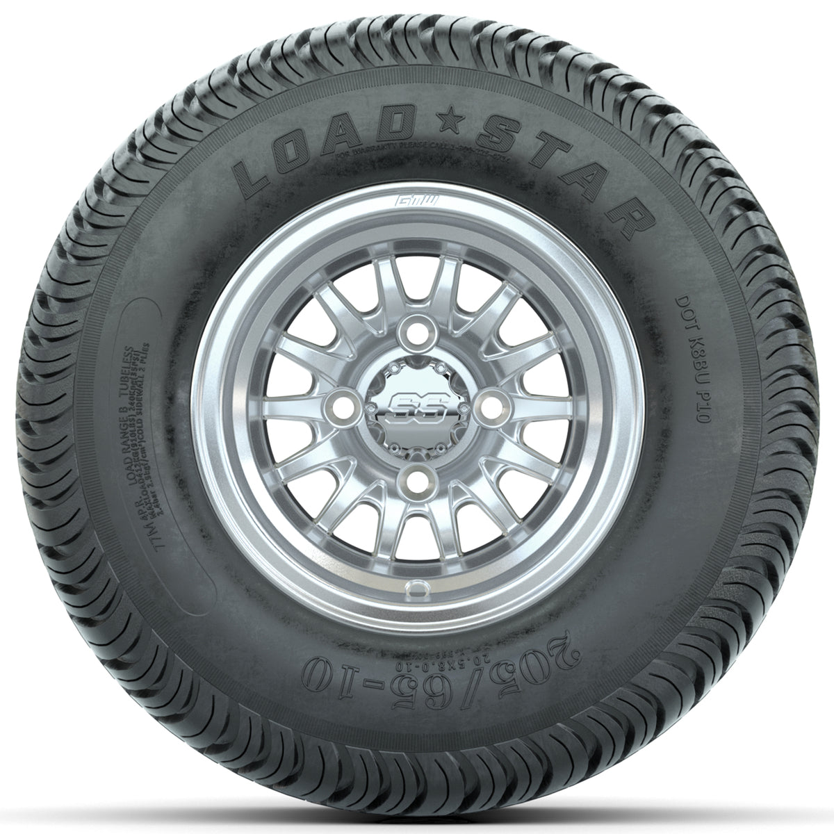 Set of (4) 10" GTW Medusa Wheels with 205/65-10 Kenda Load Star Tires