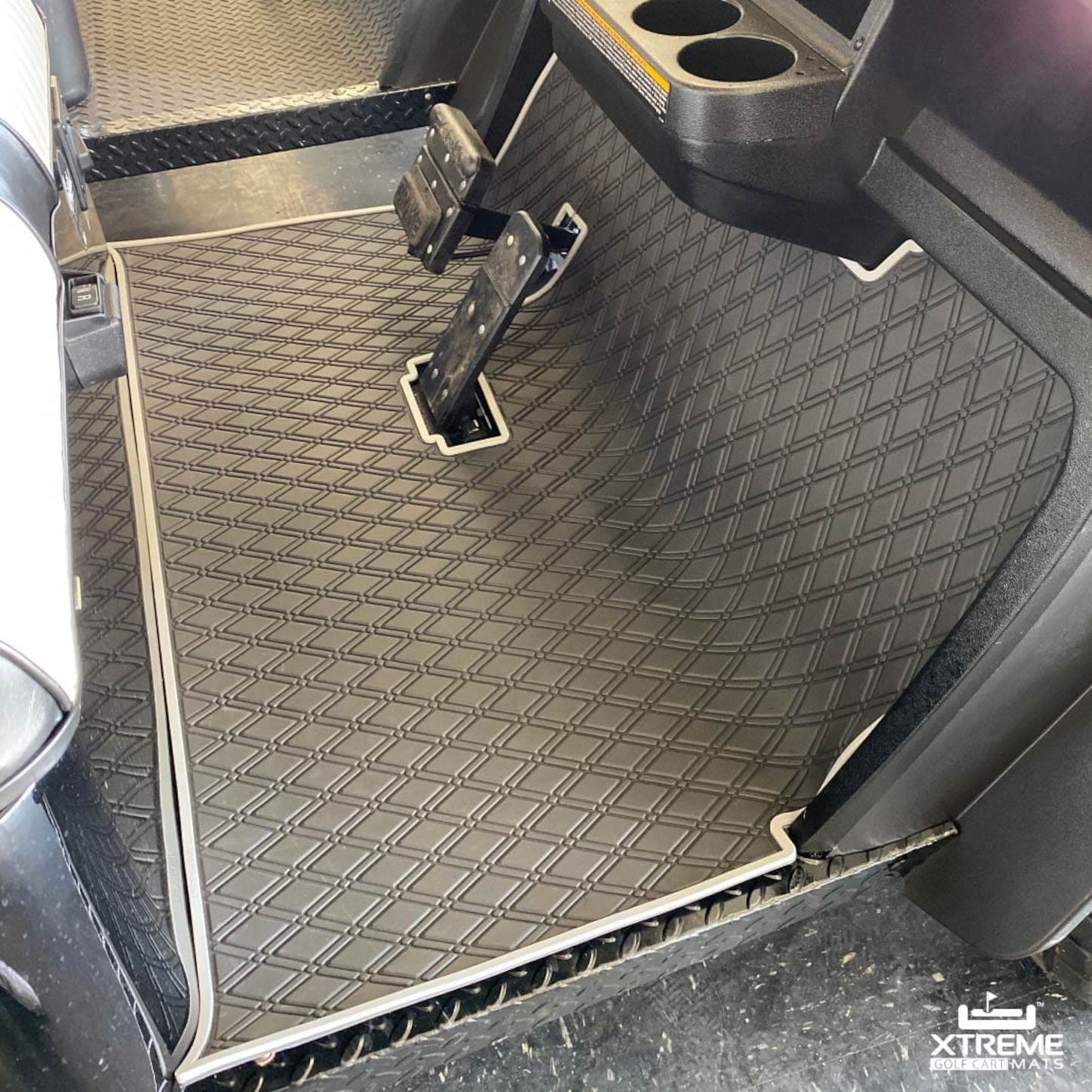 Xtreme Floor Mats for EZGO TXT / Workhorse / Express S4 / Valor / Cushman / Navitas (TXT Frame) | Black/Grey