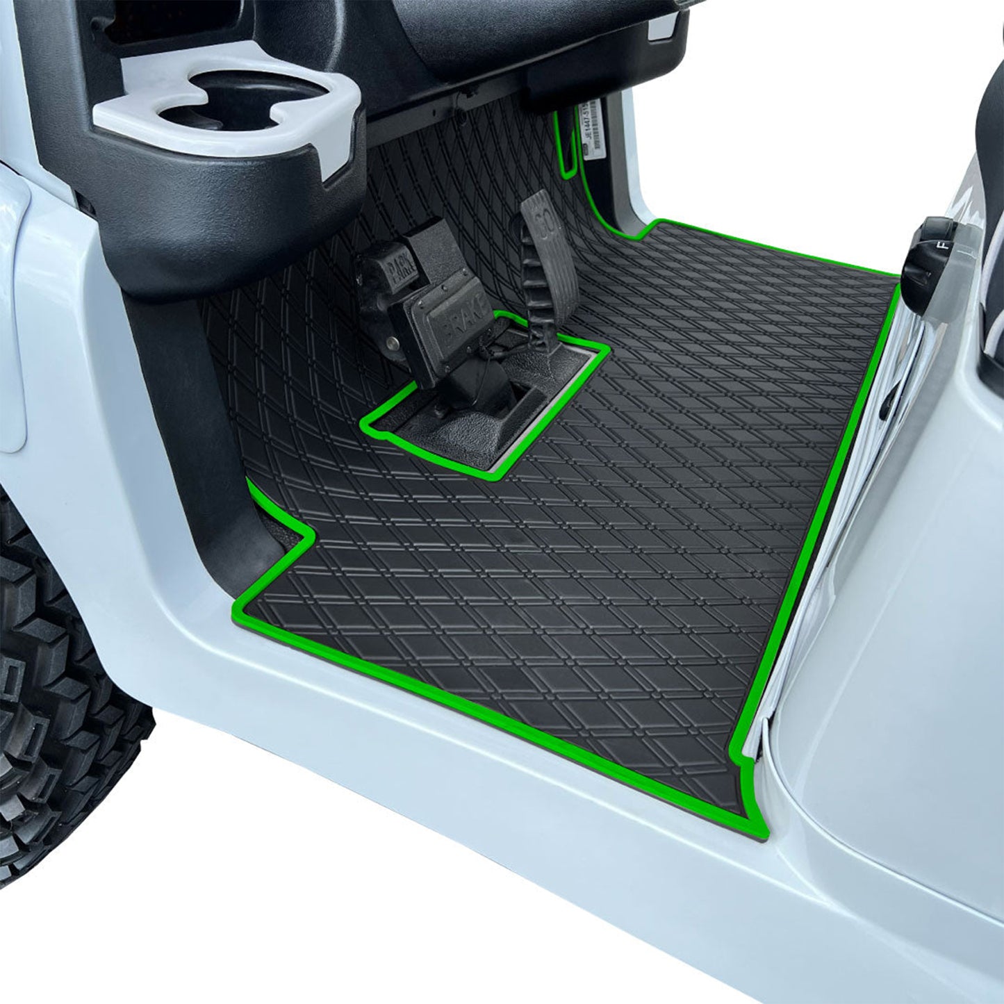 Xtreme Mats Club Car Precedent & Onward Floor Mat | Full Coverage Black & Green | 2004-2025