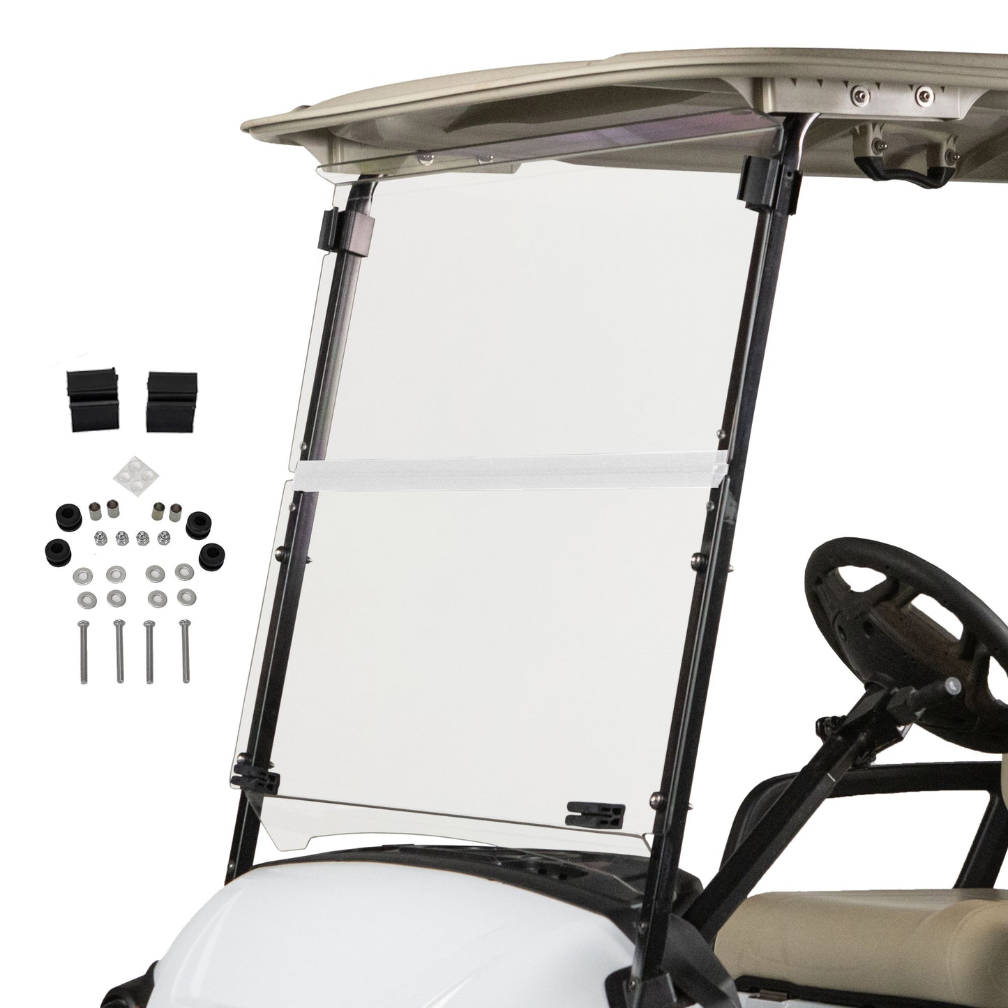 RedDot Clear Folding Windshield for Yamaha Drive 2 (2017-Up) – Made in USA | 1/4" Acrylic