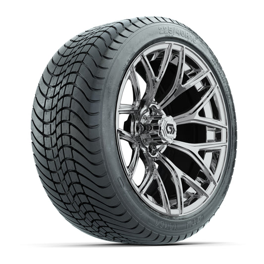 GTW® Monaco Chrome 16" Wheels with 225/40-R16 Mamba Street Tires - Full Set