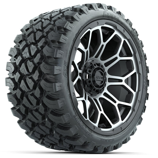 Set of (4) 15 inch GTW Bravo Matte Gray Wheels with 23x10-R15 Nomad All-Terrain Tires