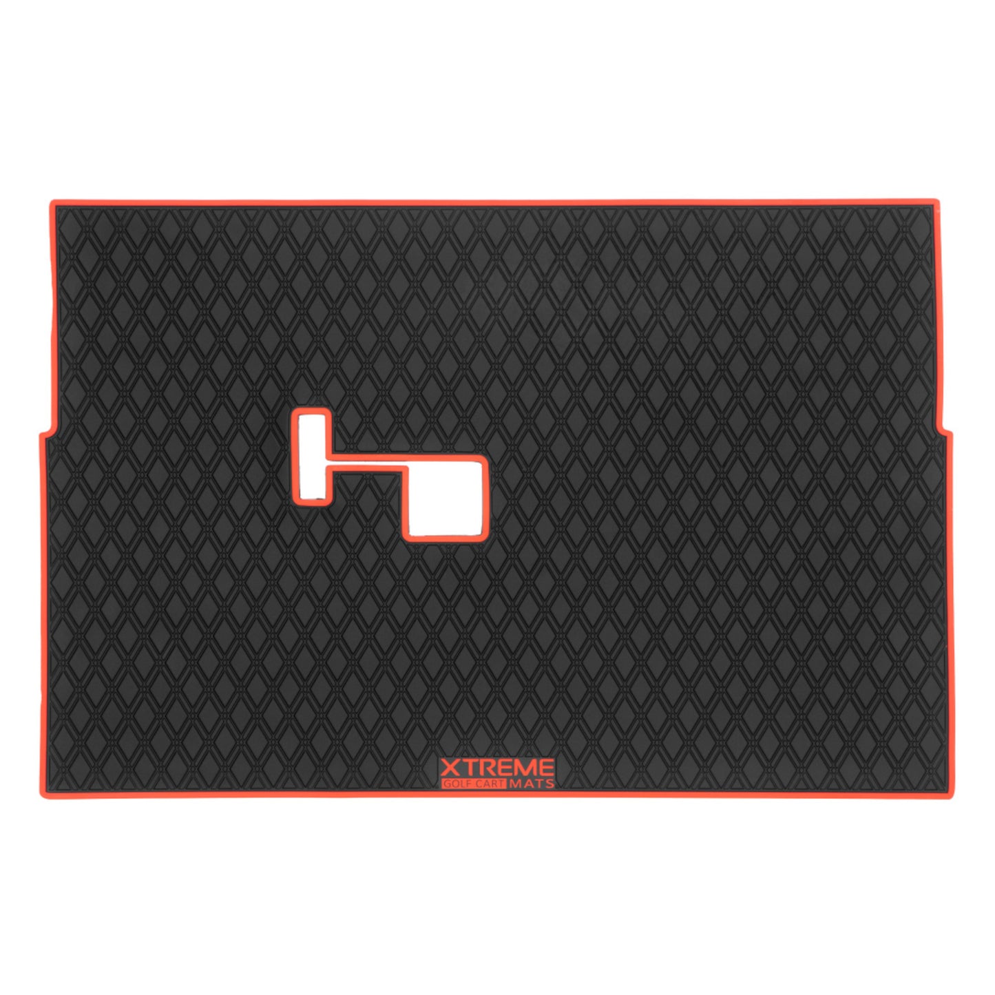 Club Car DS Floor Mat - Xtreme Full Coverage | Black/Red 1982-2013 Villager