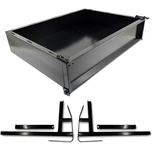 GTW® Black Steel Cargo Box Kit For EZGO TXT/T48 (Years 1994.5-Up)