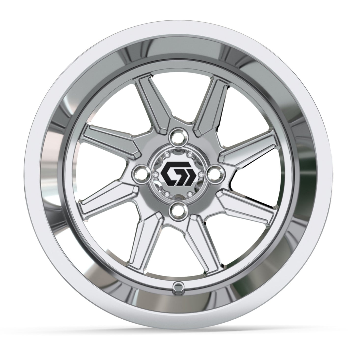 GTW® Reaper Chrome 14" Golf Cart Wheel - Single | Deep Dish