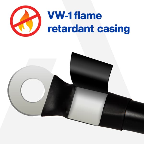 18.5 Inch 6-Gauge Black Battery Cable