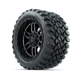 Set of (4) 14 in GTW® Titan Machined & Black Wheels with 23x10-R14 Nomad All-Terrain Tires