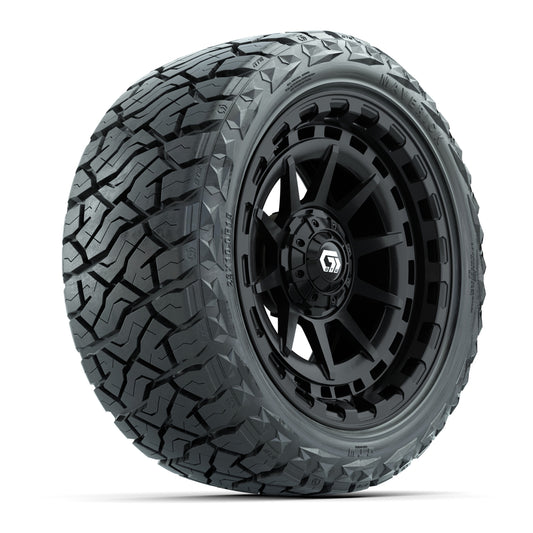 GTW Barricade Gloss Black 15 in Wheels with 23x10.00-R15 Maverick All-Terrain Tires – Full Set