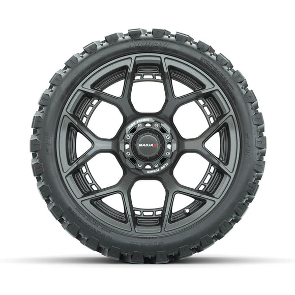 Set of (4) 15 MadJax Flow Form Evolution Gunmetal Wheels with GTW Nomad Off Road Tires