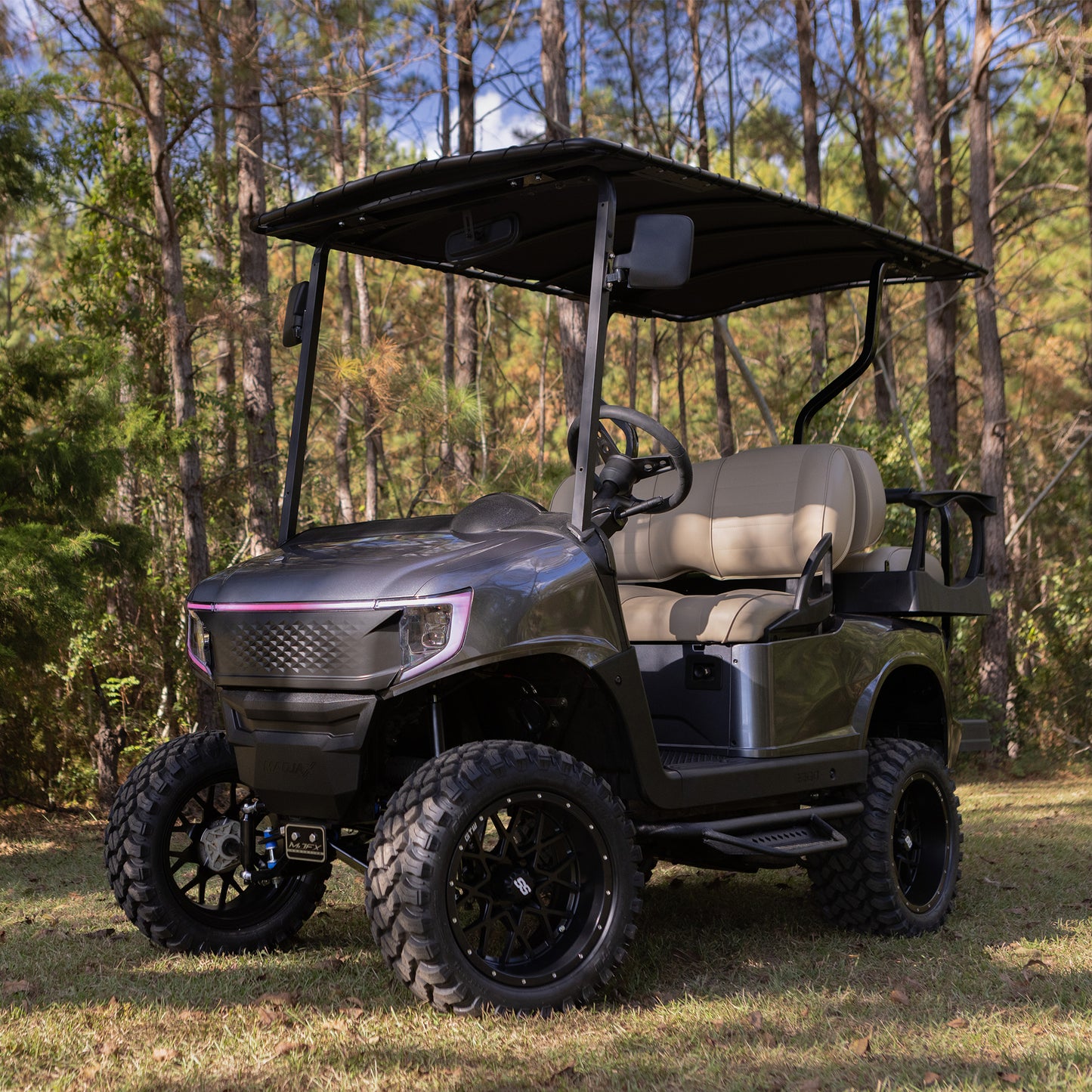 MadJax® EZGO RXV Armor Nerf Bars with Drop Down Side Step and Brackets