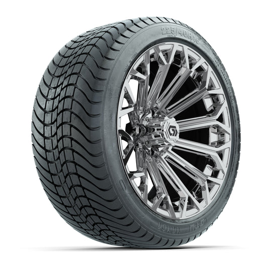 GTW® Phantom Chrome 16" Wheels with 225/40-R16 Mamba Street Tires - Full Set