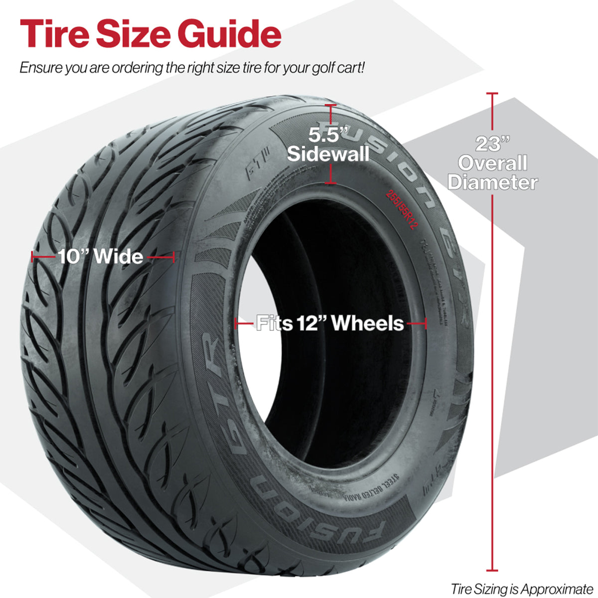 GTW Fusion GTR 255/55-R12 Steel Belted Radial Street Tire